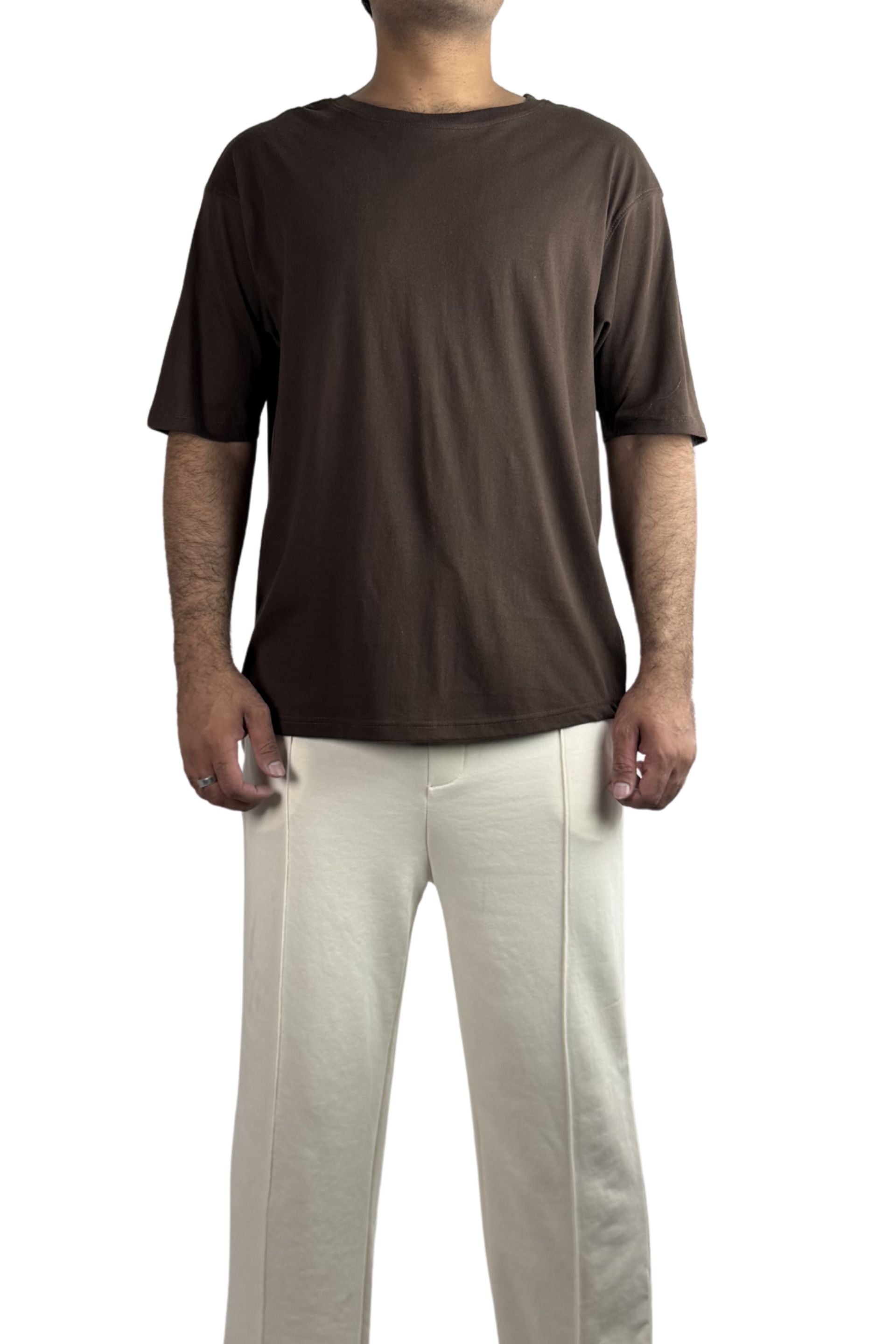 BROWN BASIC T-SHIRT RELAX FIT