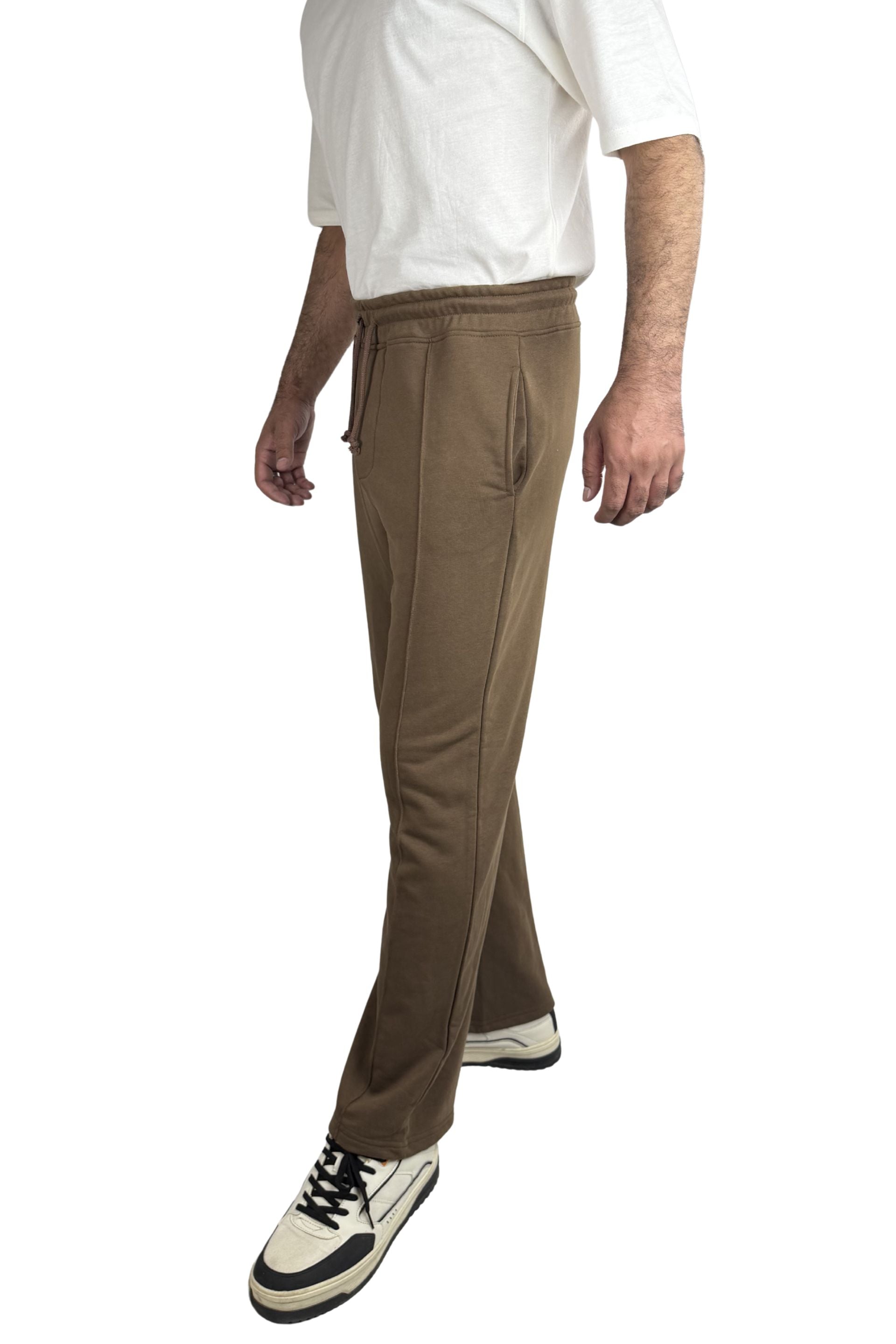 BROWN BASIC TROUSER RELAX FIT