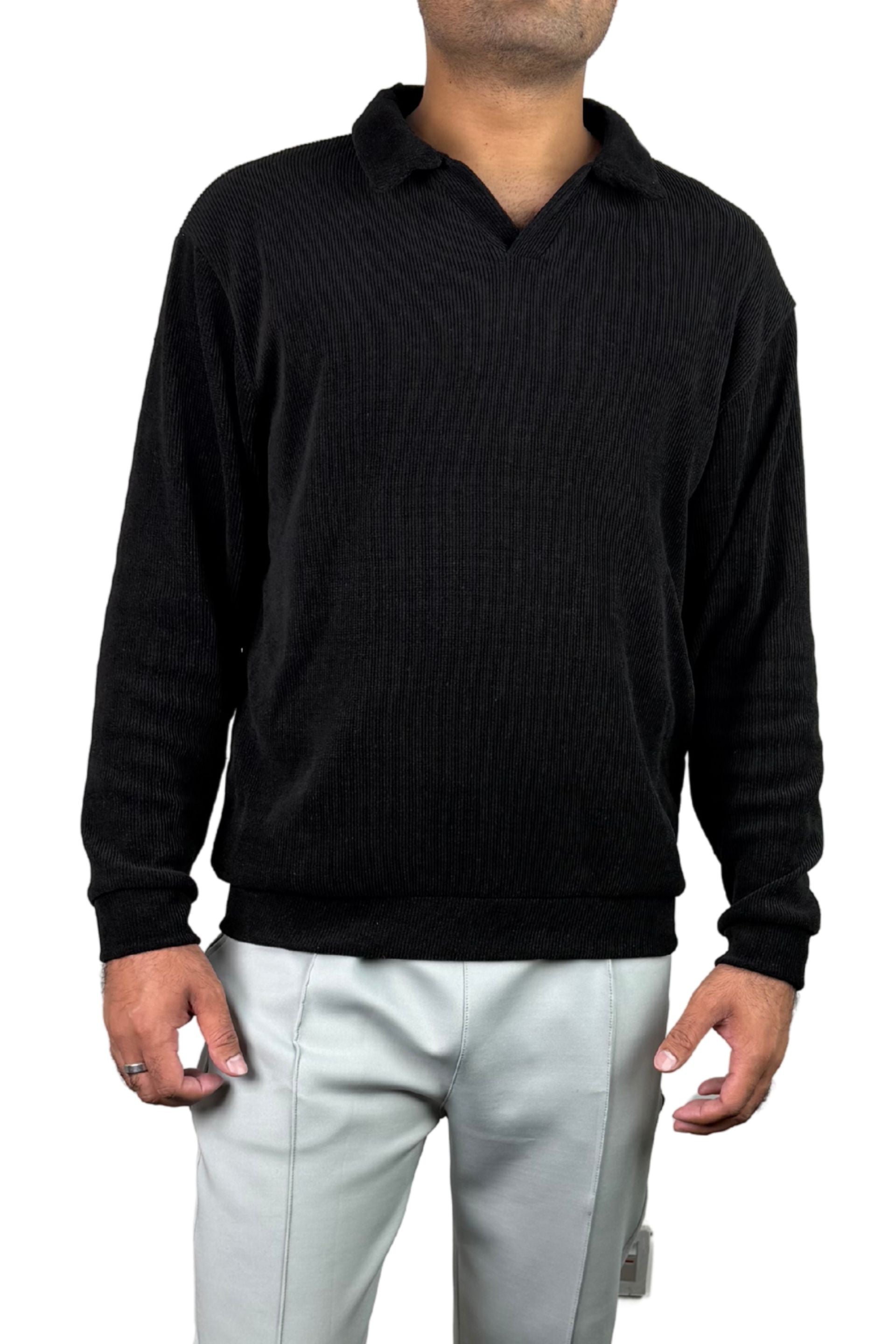 BLACK COL SWEAT