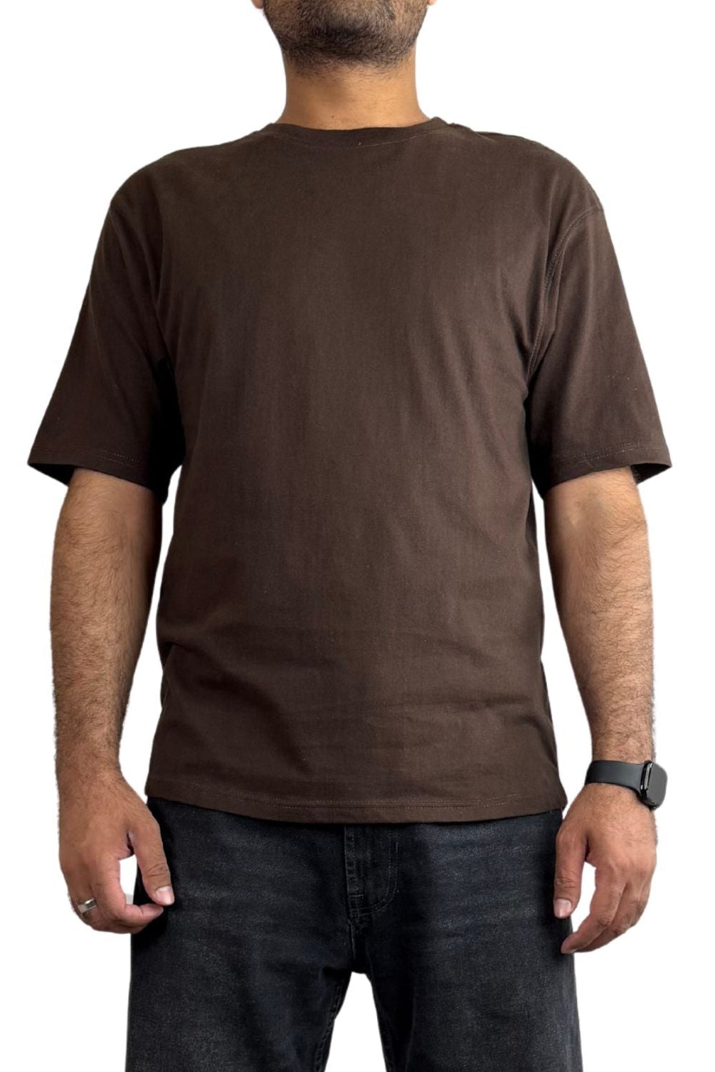 RELAX FIT BASIC T-SHIRT BROWN