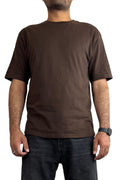 RELAX FIT BASIC T-SHIRT BROWN
