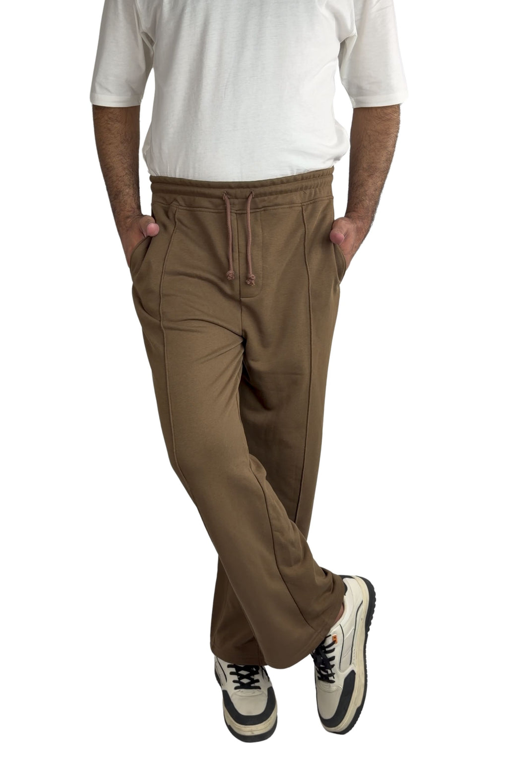BROWN BASIC TROUSER RELAX FIT