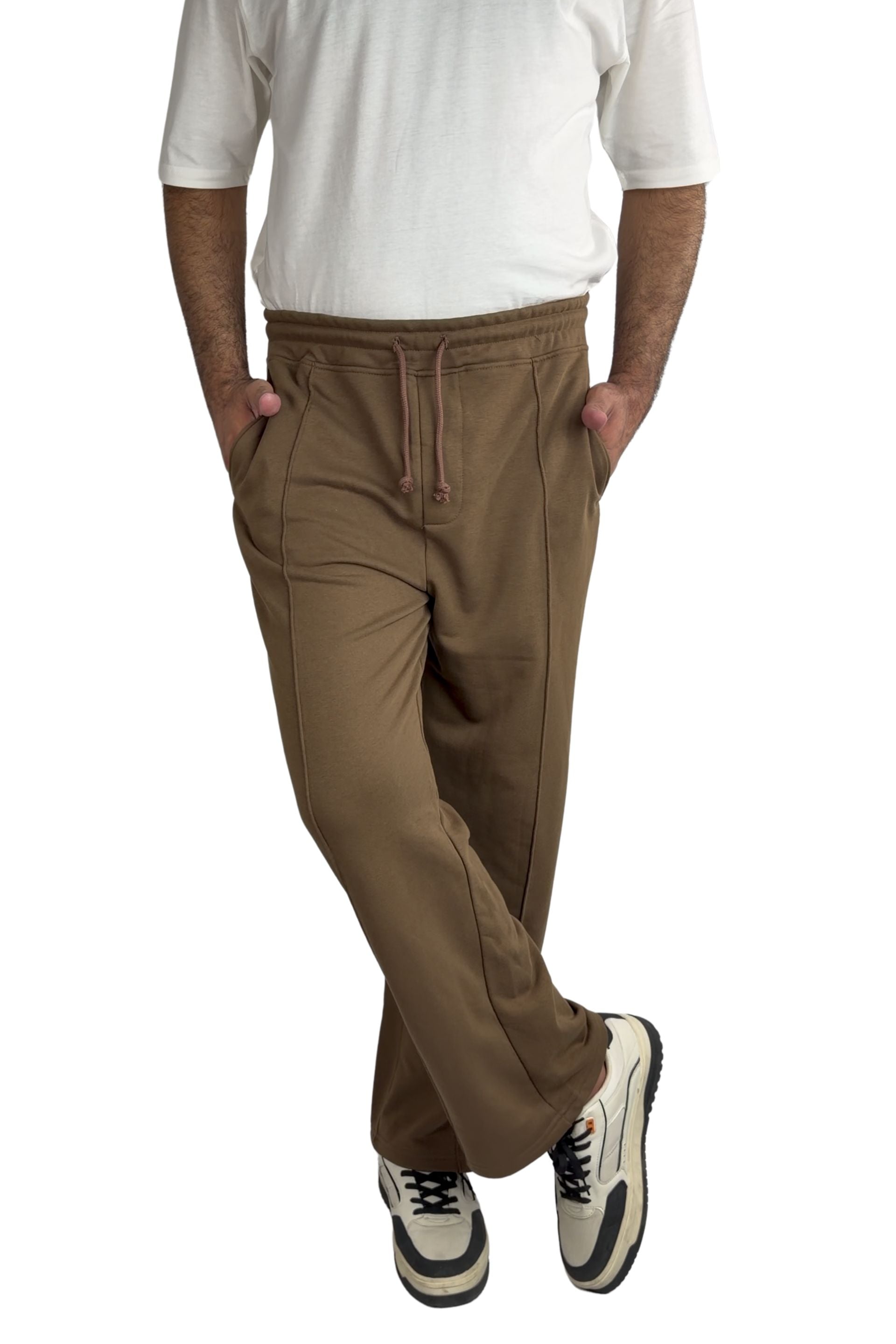 BROWN BASIC TROUSER RELAX FIT