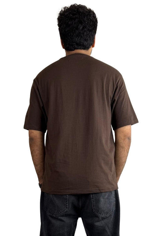 RELAX FIT BASIC T-SHIRT BROWN
