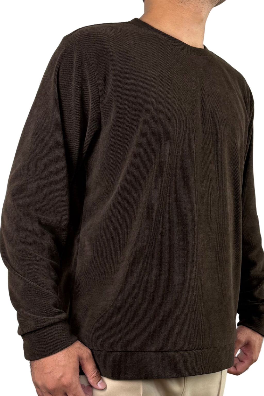 BROWN LOOSE FIT SWEAT